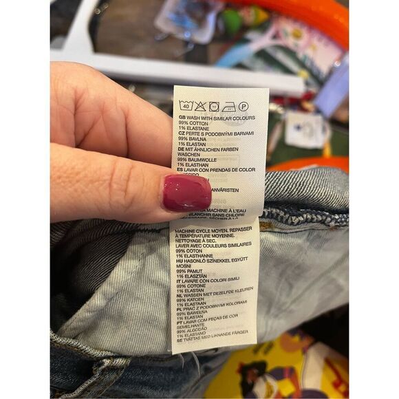 Cheap Monday Straight Leg Jeans Sonic Bail Blue sz 36/34 EUC - Picture 9 of 9